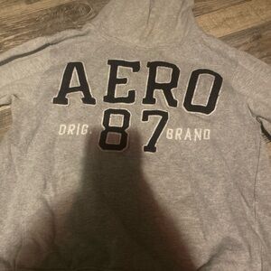 Aeropostale Heather Gray Aero 87 Hoodie